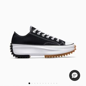 Size 10 Women 8.5 Men- Converse Run Star Hike Low Black Gum Black &white